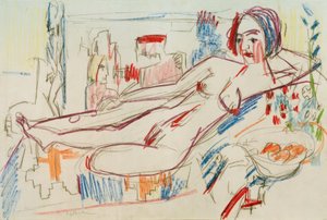 Nudo femminile sdraiato su un